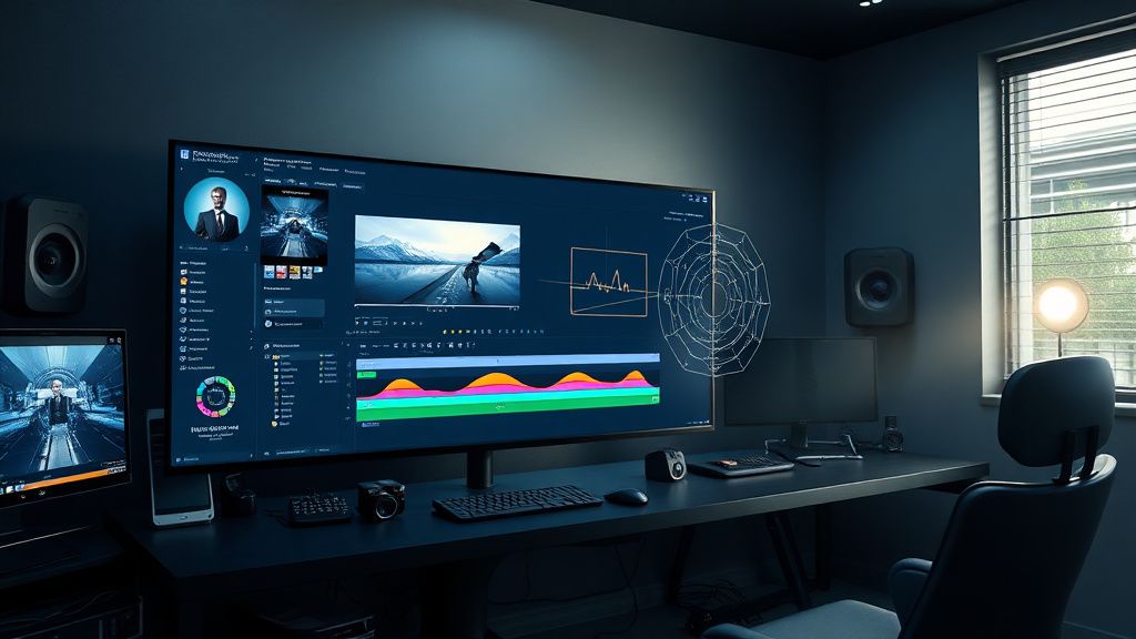 After Effects 2026 3D camera tracker interface with tracking points on a moving shot