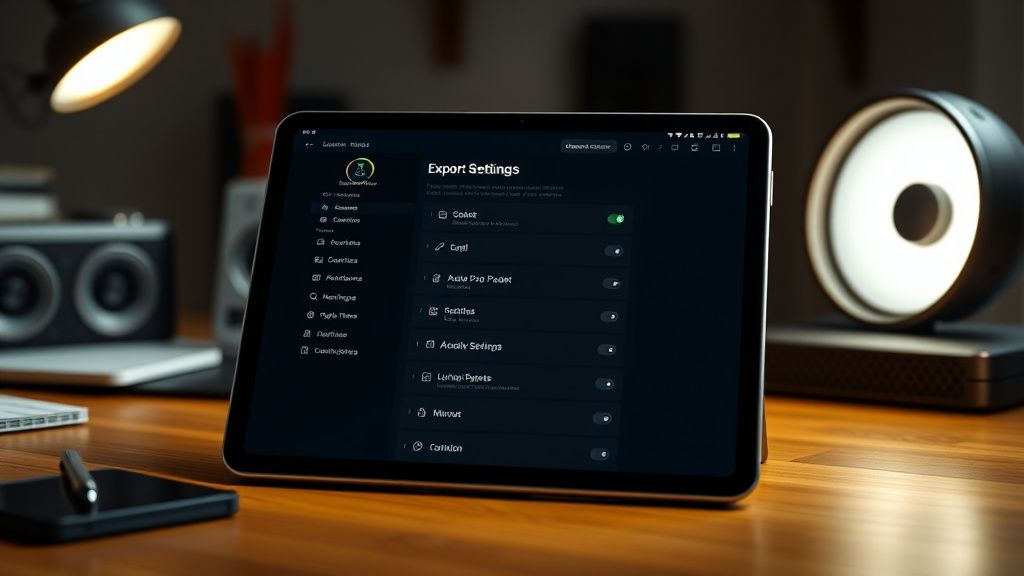 LumaFusion export settings on iPad Pro M4 for YouTube 4K video