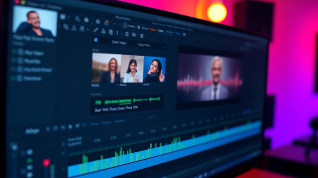 Premiere Pro timeline with audio sync drift issue for Instagram Reels export